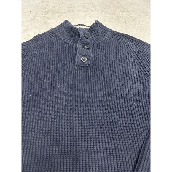 American Eagle Outfitters Knit Sweater Men's Size Medium 1/4 Henley Mock Neck - Picture 2 of 9